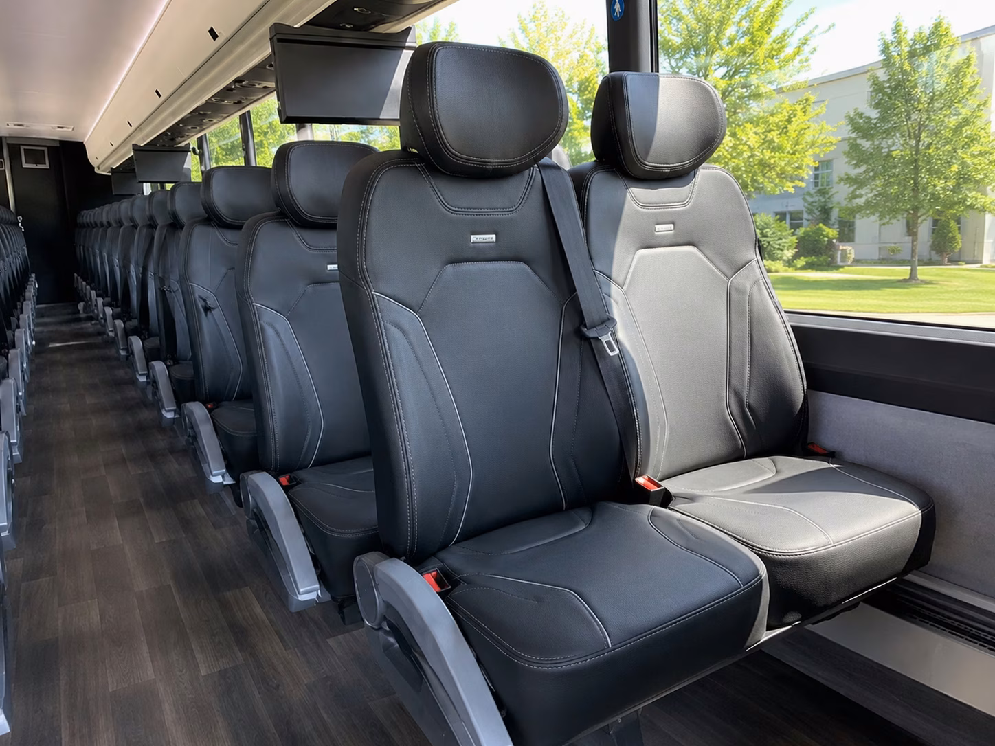 56 passenger charter bus interior